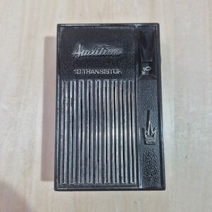 Vintage Audition 10 Transistor Pocket Radio Works  Black Portable AM Radio Retro
